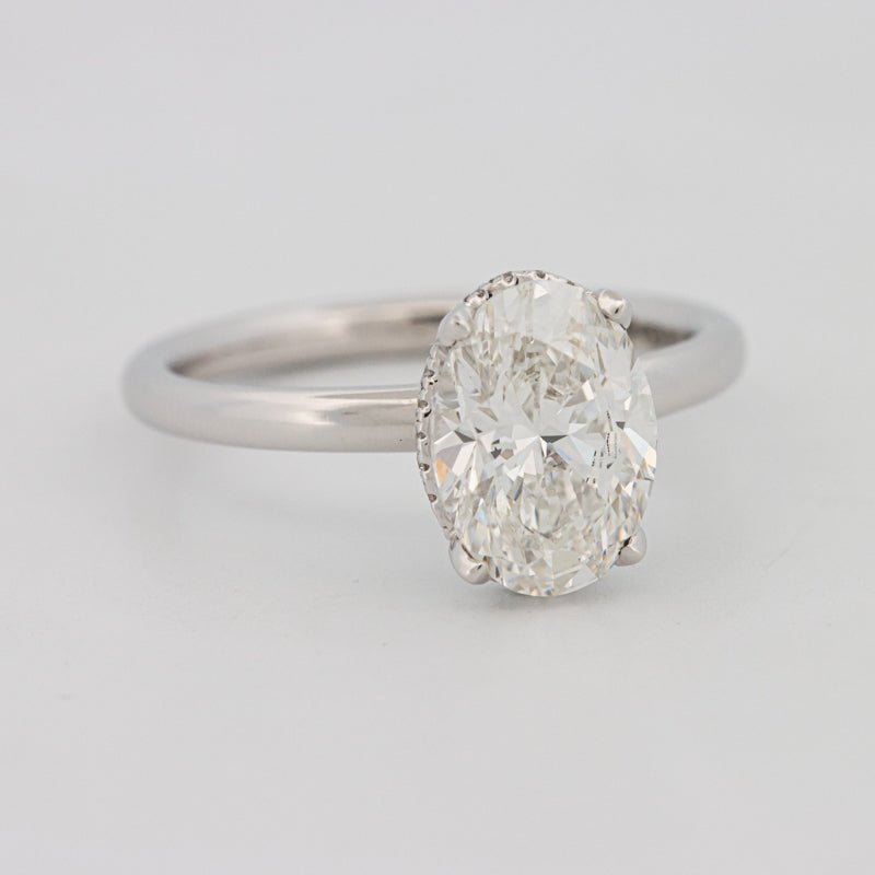 3 CT Oval Cut Under - Halo Solitaire (LG) - ZIZOV DIAMONDS