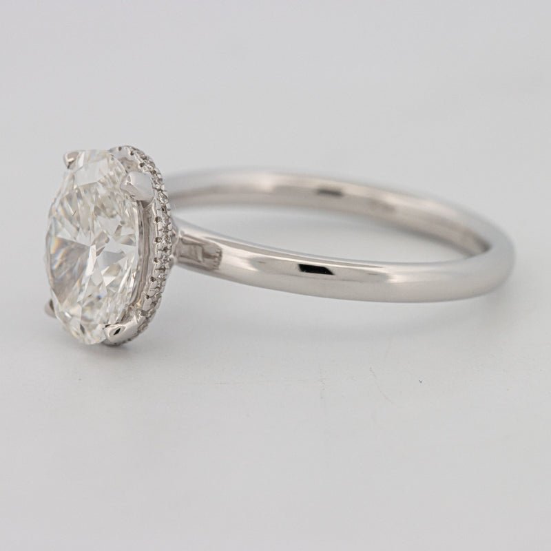 3 CT Oval Cut Under - Halo Solitaire (LG) - ZIZOV DIAMONDS
