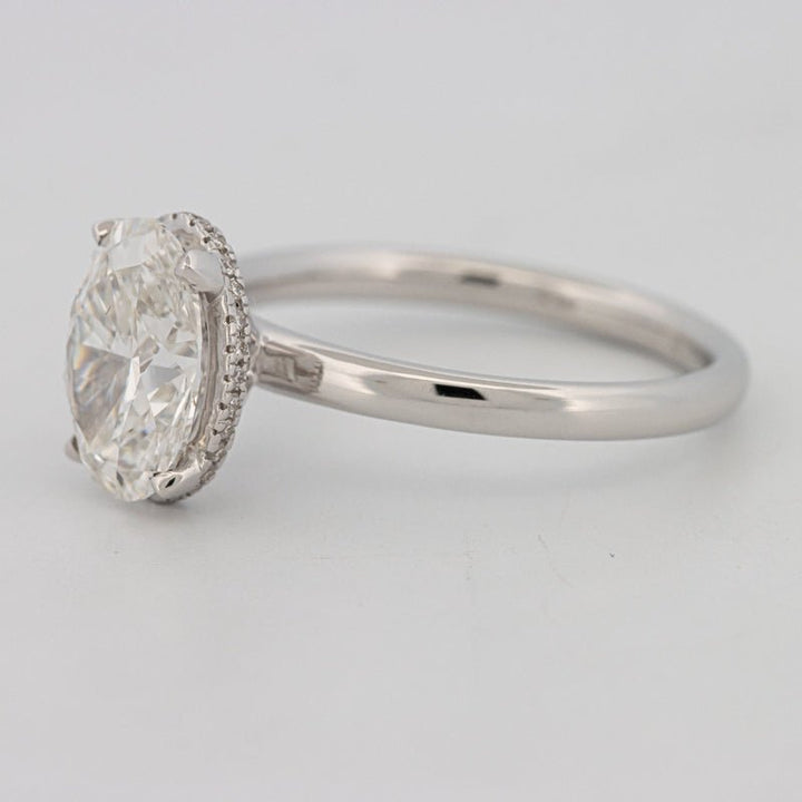 3 CT Oval Cut Under - Halo Solitaire (LG) - ZIZOV DIAMONDS