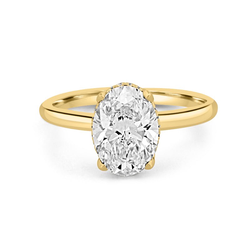 3 CT Oval Cut Under - Halo Solitaire (LG) - ZIZOV DIAMONDS