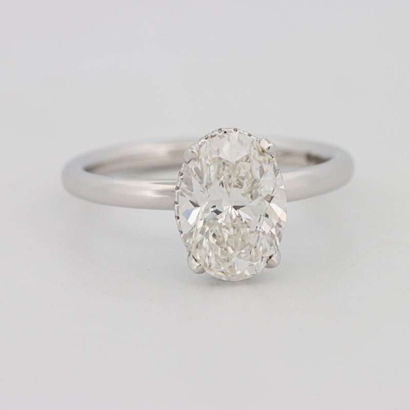3 CT Oval Cut Under - Halo Solitaire (LG) - ZIZOV DIAMONDS