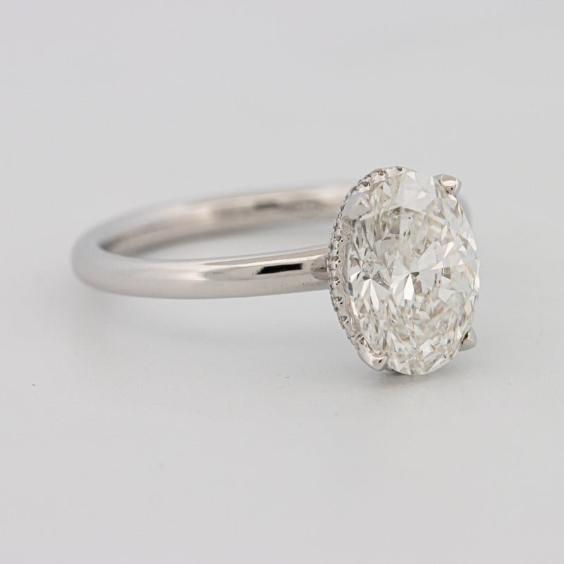 3 CT Oval Cut Under - Halo Solitaire (LG) - ZIZOV DIAMONDS