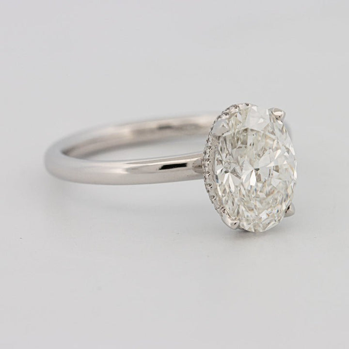 3 CT Oval Cut Under - Halo Solitaire (LG) - ZIZOV DIAMONDS