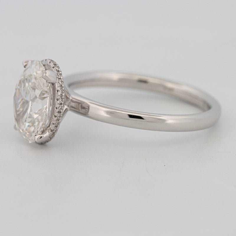 3 CT Oval Cut Under - Halo Solitaire (LG) - ZIZOV DIAMONDS