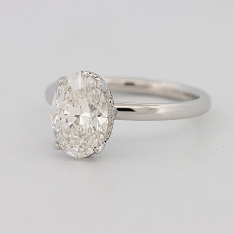 3 CT Oval Cut Under - Halo Solitaire (LG) - ZIZOV DIAMONDS