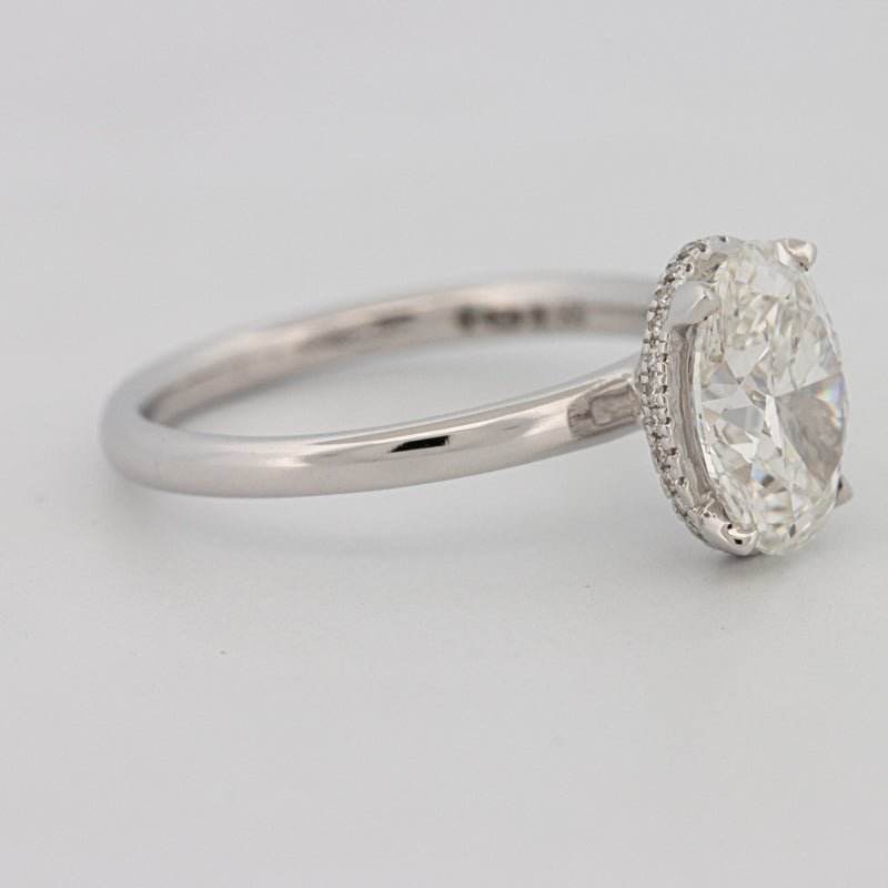3 CT Oval Cut Under - Halo Solitaire (LG) - ZIZOV DIAMONDS