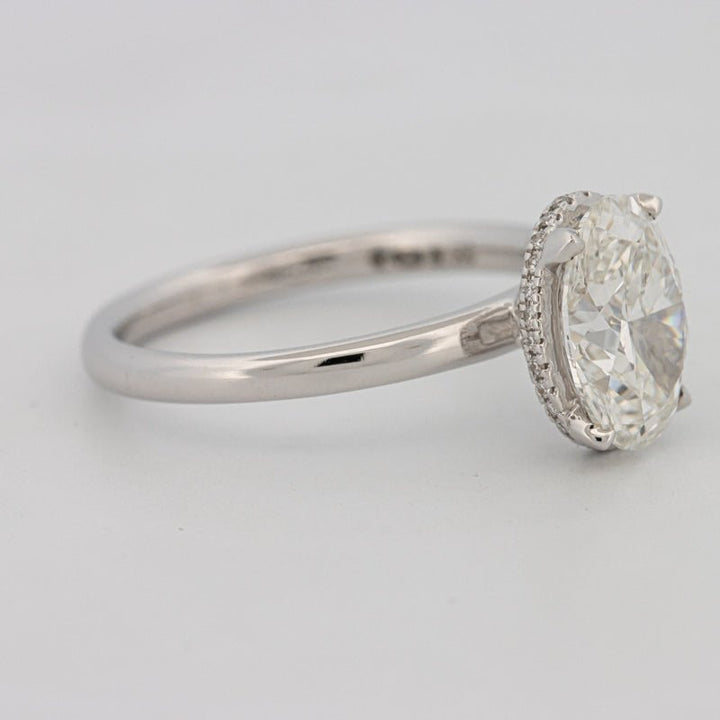 3 CT Oval Cut Under - Halo Solitaire (LG) - ZIZOV DIAMONDS