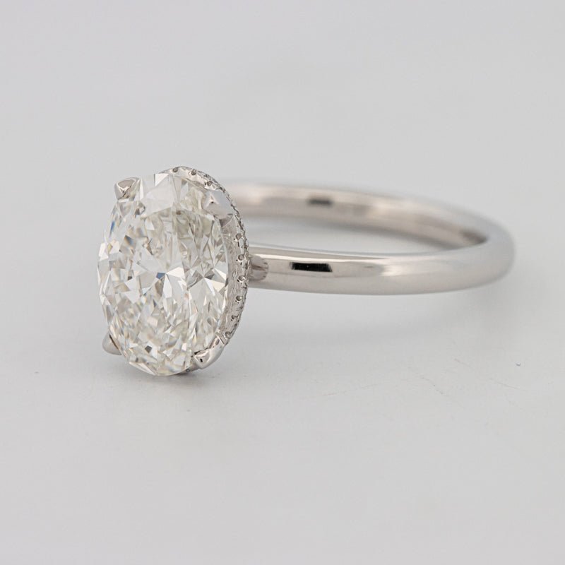 3 CT Oval Cut Under - Halo Solitaire (LG) - ZIZOV DIAMONDS