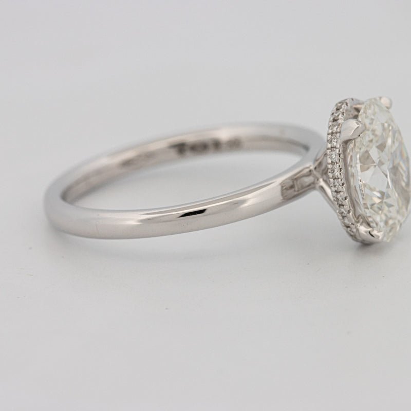 3 CT Oval Cut Under - Halo Solitaire (LG) - ZIZOV DIAMONDS