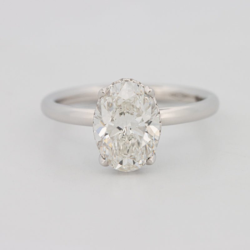 3 CT Oval Cut Under - Halo Solitaire (LG) - ZIZOV DIAMONDS