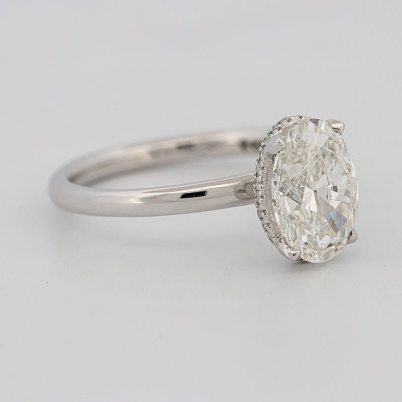 3 CT Oval Cut Under - Halo Solitaire (LG) - ZIZOV DIAMONDS