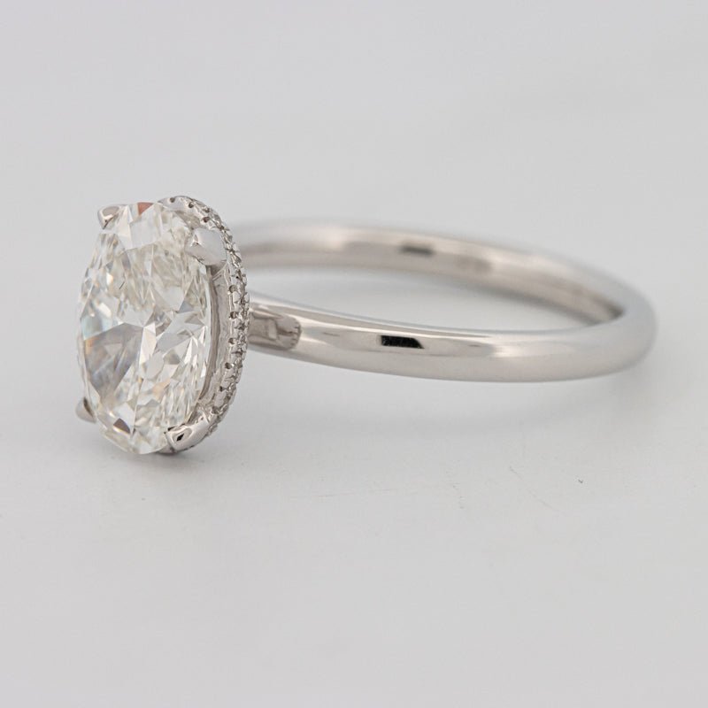 3 CT Oval Cut Under - Halo Solitaire (LG) - ZIZOV DIAMONDS