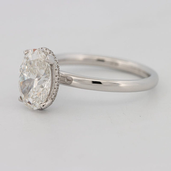3 CT Oval Cut Under - Halo Solitaire (LG) - ZIZOV DIAMONDS