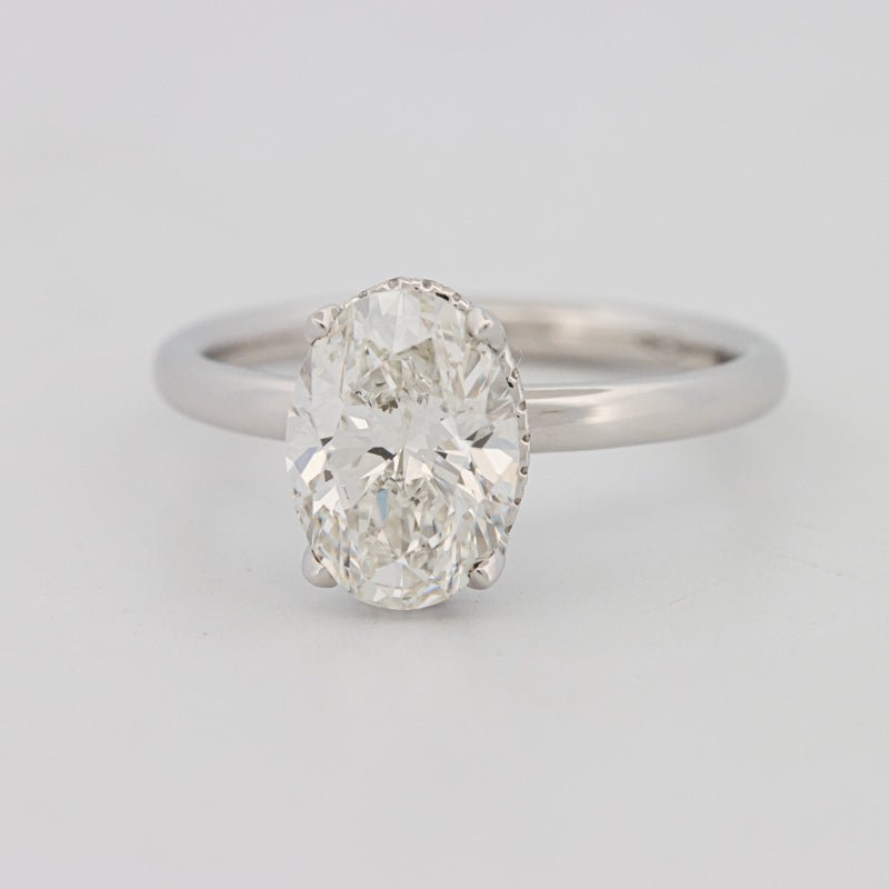 3 CT Oval Cut Under - Halo Solitaire (LG) - ZIZOV DIAMONDS