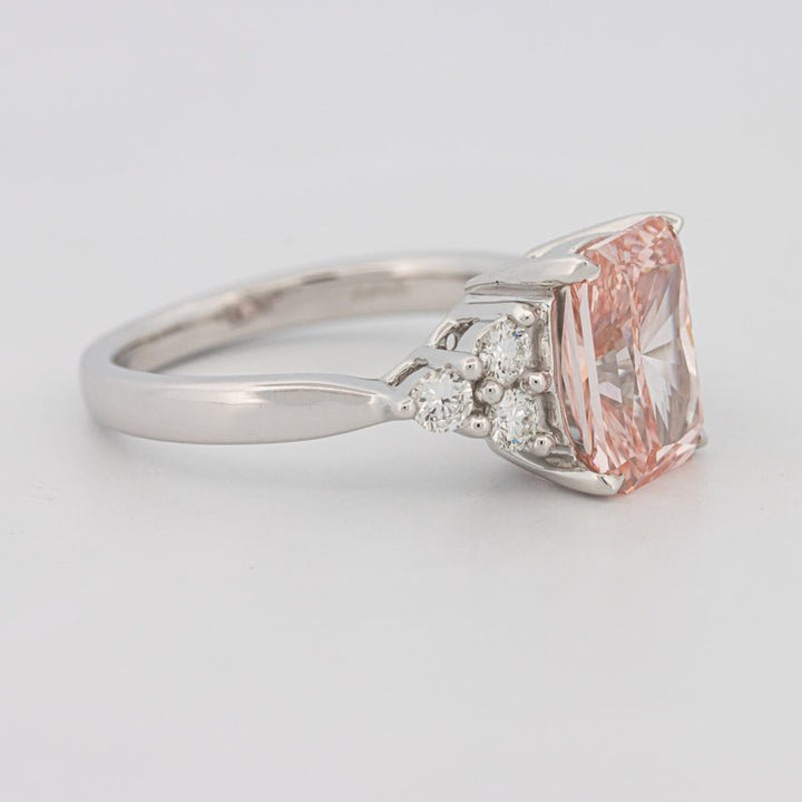 3 CT "Pink" Radiant Cut Trilogy Solitaire (LG) - ZIZOV DIAMONDS