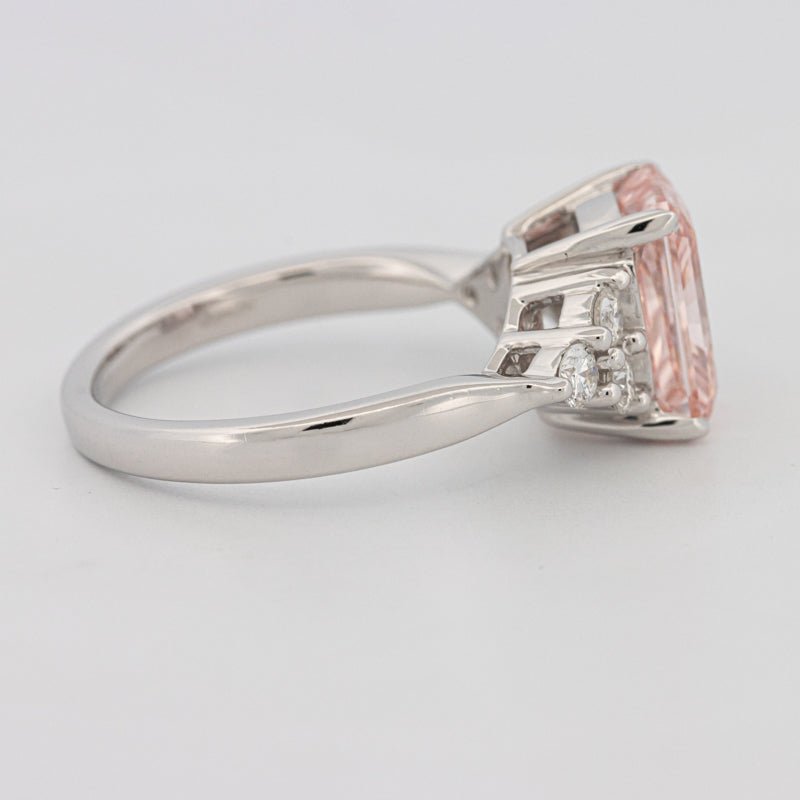 3 CT "Pink" Radiant Cut Trilogy Solitaire (LG) - ZIZOV DIAMONDS