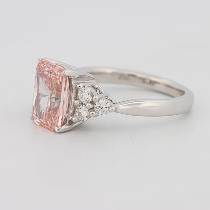 3 CT "Pink" Radiant Cut Trilogy Solitaire (LG) - ZIZOV DIAMONDS