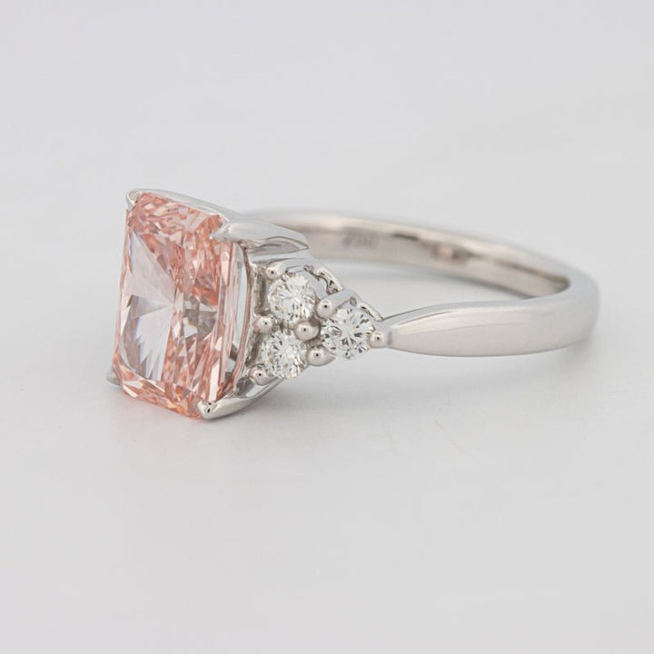 3 CT "Pink" Radiant Cut Trilogy Solitaire (LG) - ZIZOV DIAMONDS