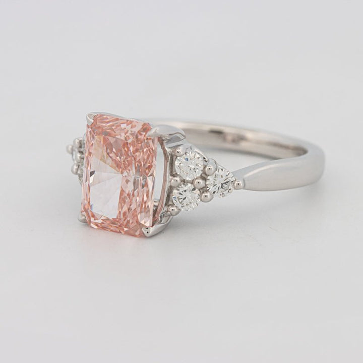 3 CT "Pink" Radiant Cut Trilogy Solitaire (LG) - ZIZOV DIAMONDS