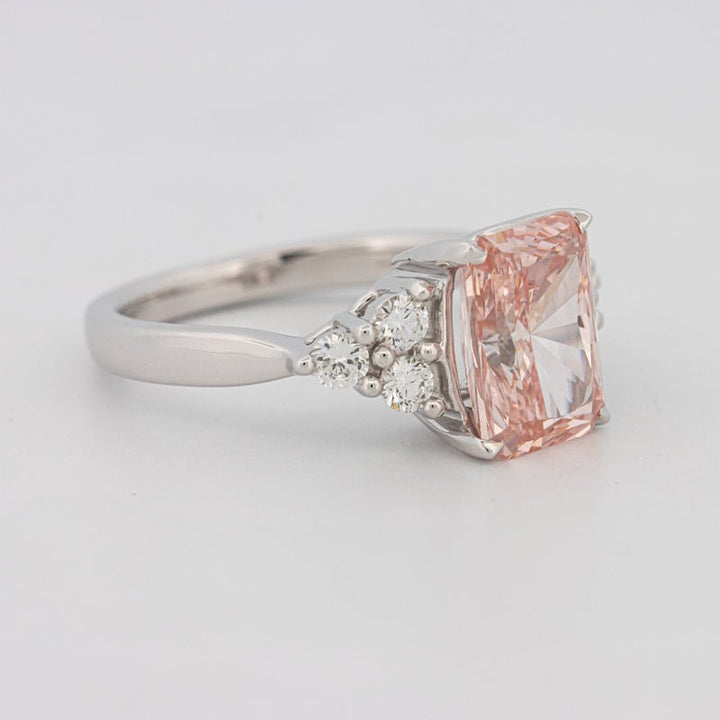 3 CT "Pink" Radiant Cut Trilogy Solitaire (LG) - ZIZOV DIAMONDS