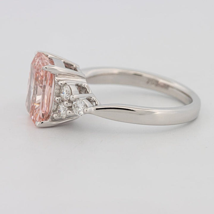 3 CT "Pink" Radiant Cut Trilogy Solitaire (LG) - ZIZOV DIAMONDS