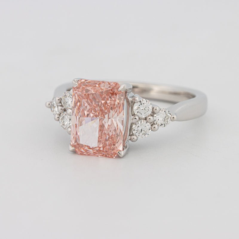 3 CT "Pink" Radiant Cut Trilogy Solitaire (LG) - ZIZOV DIAMONDS