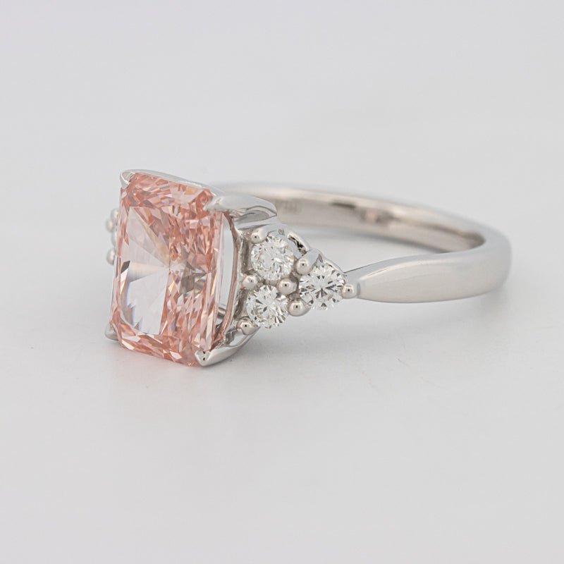 3 CT "Pink" Radiant Cut Trilogy Solitaire (LG) - ZIZOV DIAMONDS