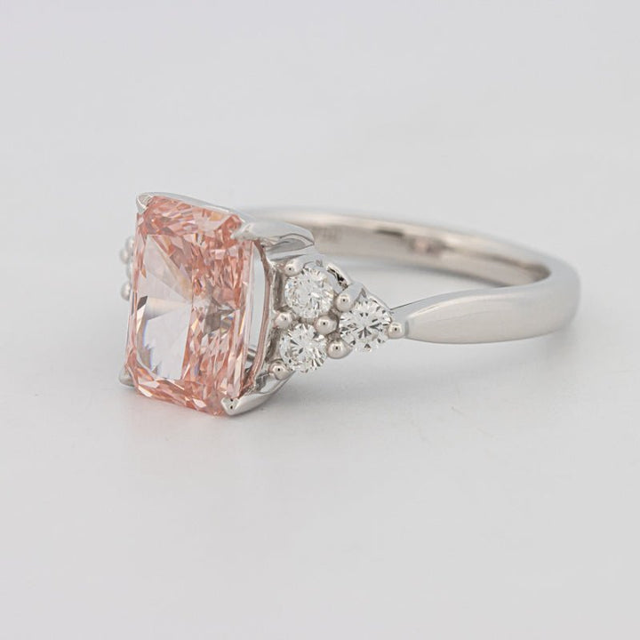 3 CT "Pink" Radiant Cut Trilogy Solitaire (LG) - ZIZOV DIAMONDS