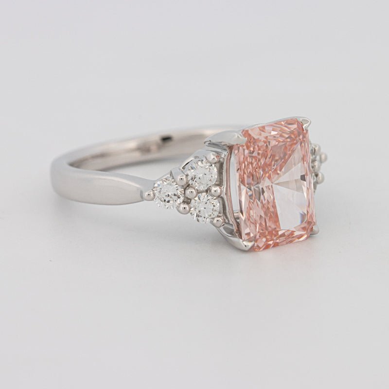 3 CT "Pink" Radiant Cut Trilogy Solitaire (LG) - ZIZOV DIAMONDS