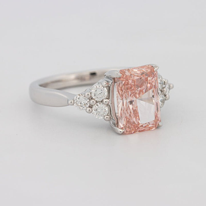 3 CT "Pink" Radiant Cut Trilogy Solitaire (LG) - ZIZOV DIAMONDS