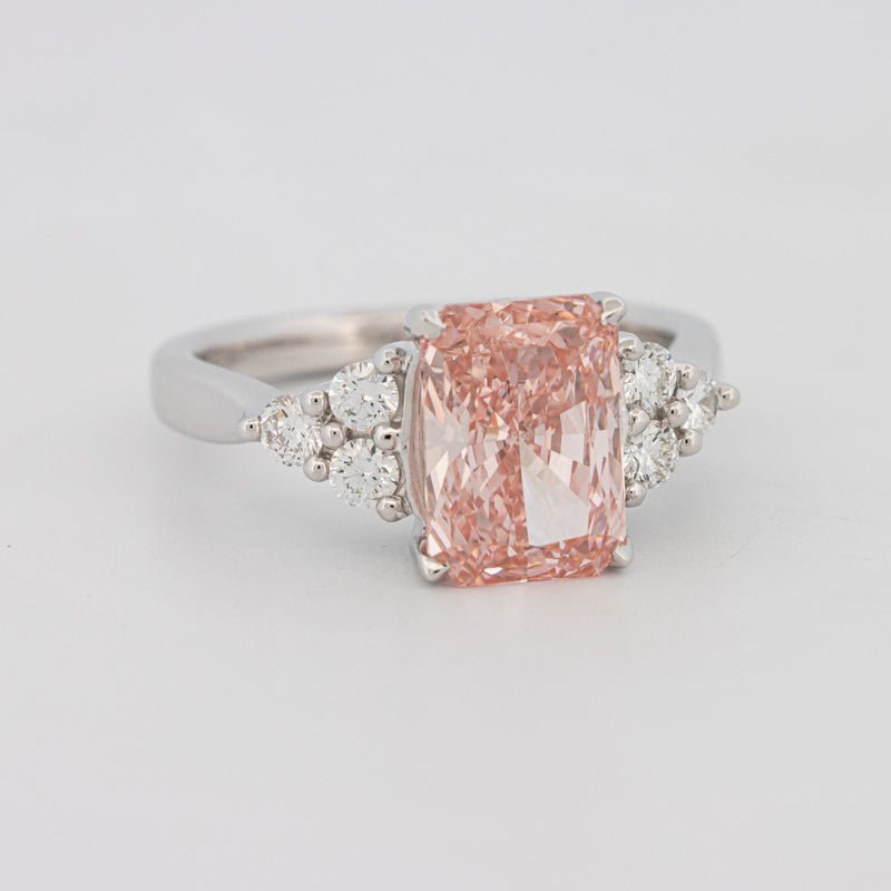 3 CT "Pink" Radiant Cut Trilogy Solitaire (LG) - ZIZOV DIAMONDS