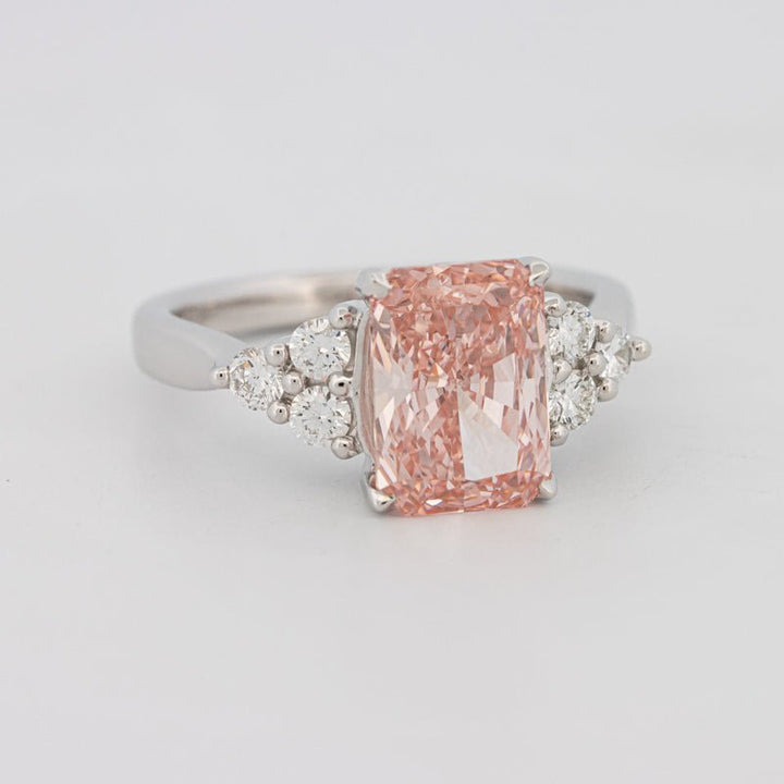 3 CT "Pink" Radiant Cut Trilogy Solitaire (LG) - ZIZOV DIAMONDS