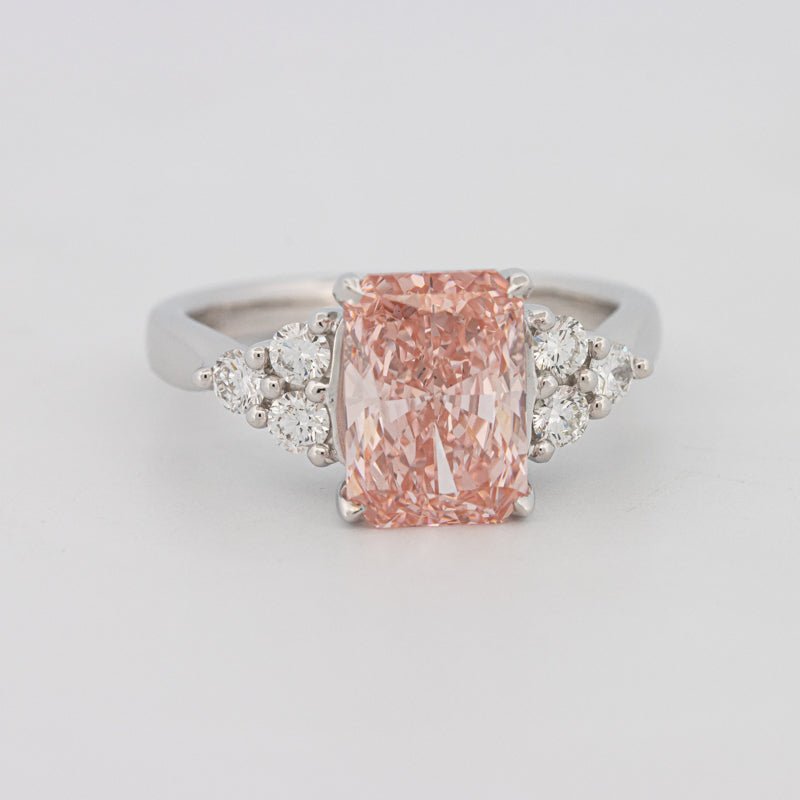3 CT "Pink" Radiant Cut Trilogy Solitaire (LG) - ZIZOV DIAMONDS