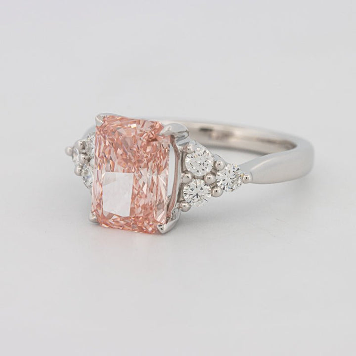 3 CT "Pink" Radiant Cut Trilogy Solitaire (LG) - ZIZOV DIAMONDS