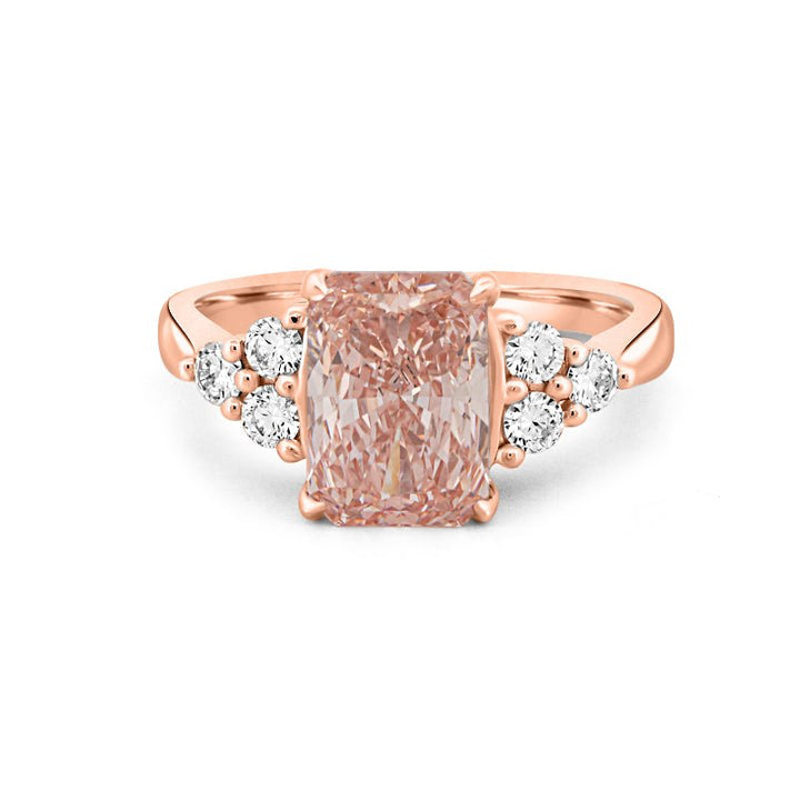3 CT "Pink" Radiant Cut Trilogy Solitaire (LG) - ZIZOV DIAMONDS