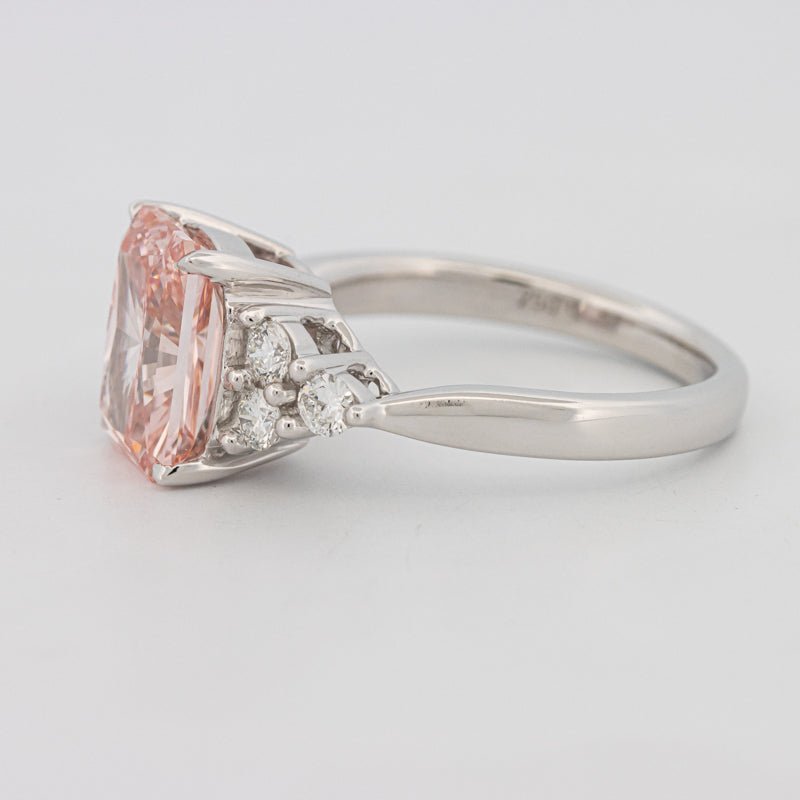3 CT "Pink" Radiant Cut Trilogy Solitaire (LG) - ZIZOV DIAMONDS