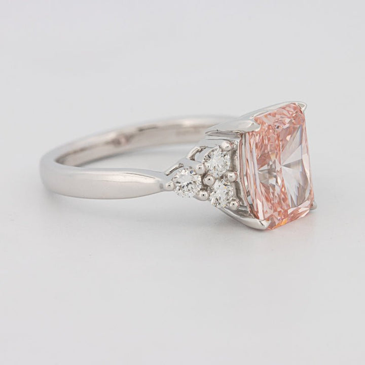 3 CT "Pink" Radiant Cut Trilogy Solitaire (LG) - ZIZOV DIAMONDS