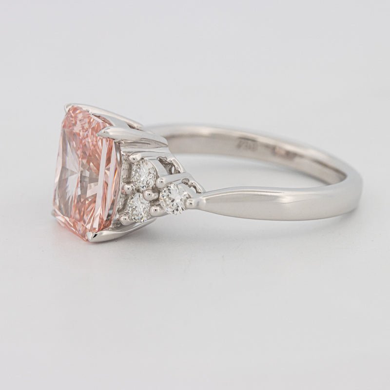 3 CT "Pink" Radiant Cut Trilogy Solitaire (LG) - ZIZOV DIAMONDS