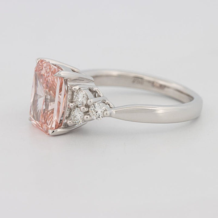 3 CT "Pink" Radiant Cut Trilogy Solitaire (LG) - ZIZOV DIAMONDS