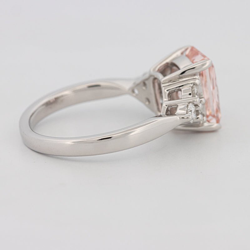 3 CT "Pink" Radiant Cut Trilogy Solitaire (LG) - ZIZOV DIAMONDS