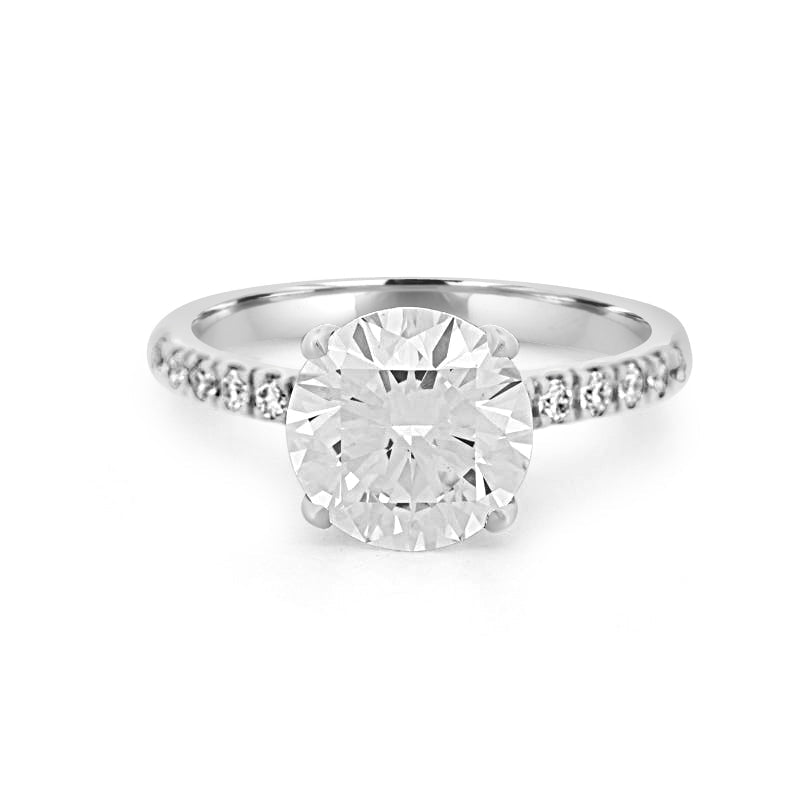 3 CT Round Solitaire Pavé (LG) - ZIZOV DIAMONDS