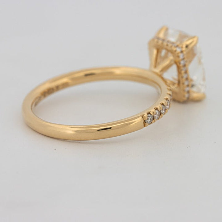 3 CT Under - Halo Cushion Cut Pavé Solitaire (LG) - ZIZOV DIAMONDS