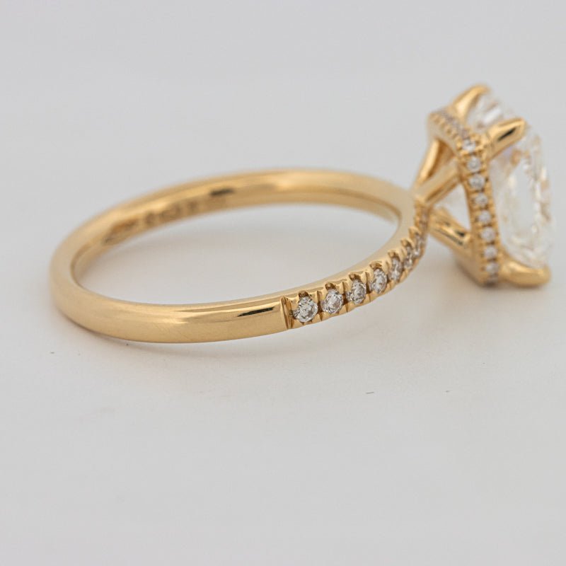 3 CT Under - Halo Cushion Cut Pavé Solitaire (LG) - ZIZOV DIAMONDS