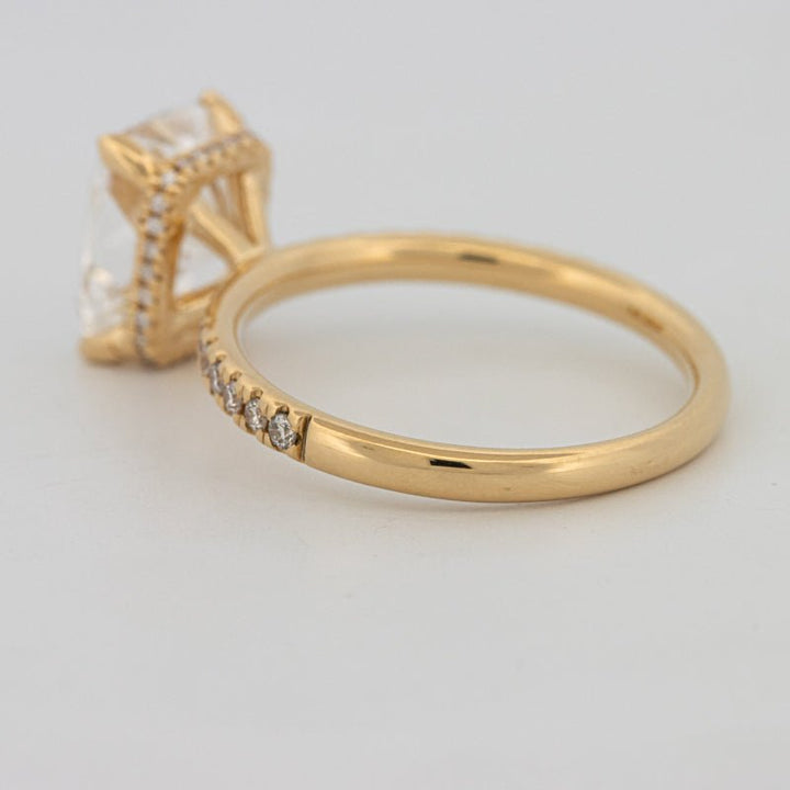 3 CT Under - Halo Cushion Cut Pavé Solitaire (LG) - ZIZOV DIAMONDS