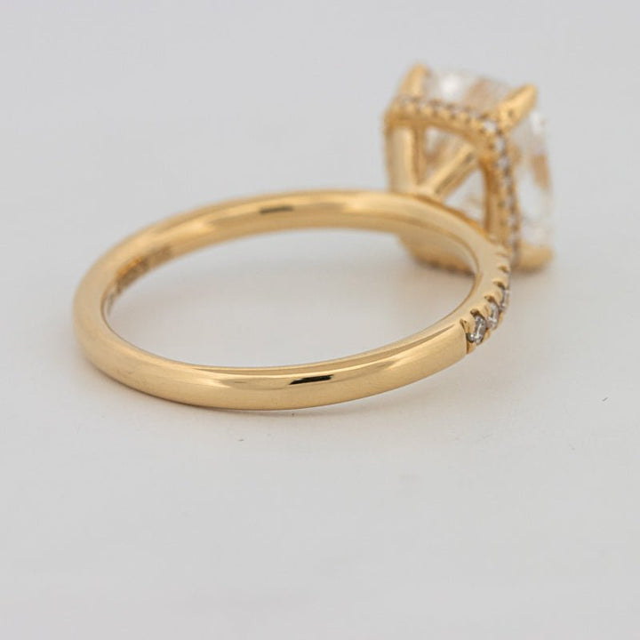 3 CT Under - Halo Cushion Cut Pavé Solitaire (LG) - ZIZOV DIAMONDS