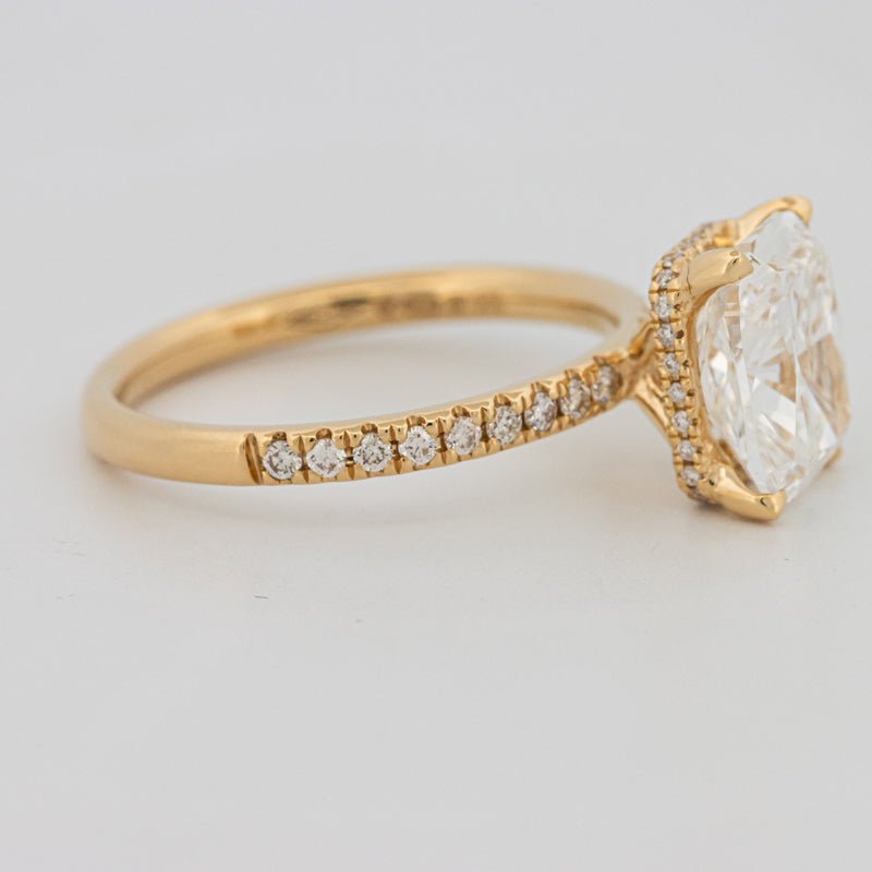 3 CT Under - Halo Cushion Cut Pavé Solitaire (LG) - ZIZOV DIAMONDS