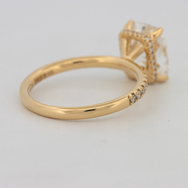 3 CT Under - Halo Cushion Cut Pavé Solitaire (LG) - ZIZOV DIAMONDS