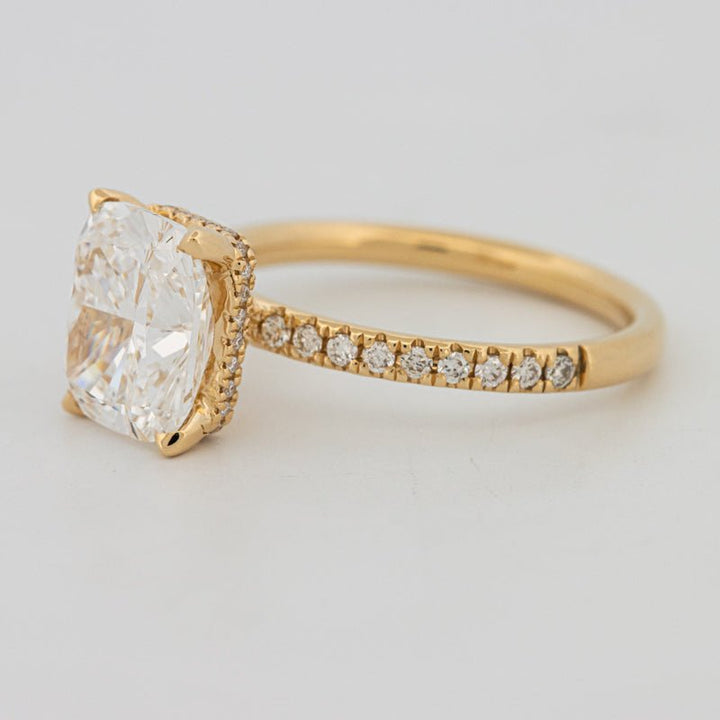 3 CT Under - Halo Cushion Cut Pavé Solitaire (LG) - ZIZOV DIAMONDS