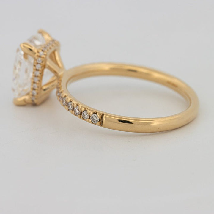 3 CT Under - Halo Cushion Cut Pavé Solitaire (LG) - ZIZOV DIAMONDS