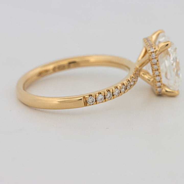 3 CT Under - Halo Cushion Cut Pavé Solitaire (LG) - ZIZOV DIAMONDS